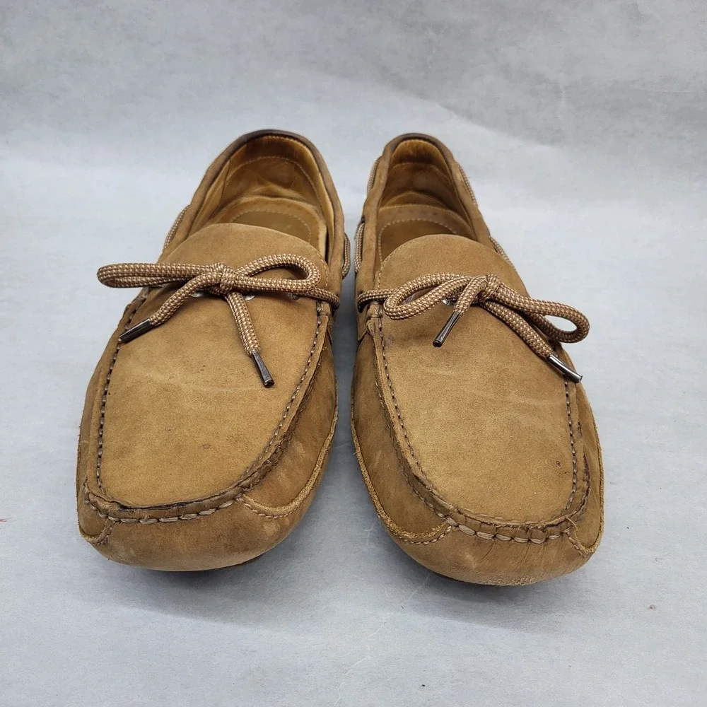 Bass Tuscany Mens Size 11 M Slip On Driving Shoes Loafers Brown Leather Boat